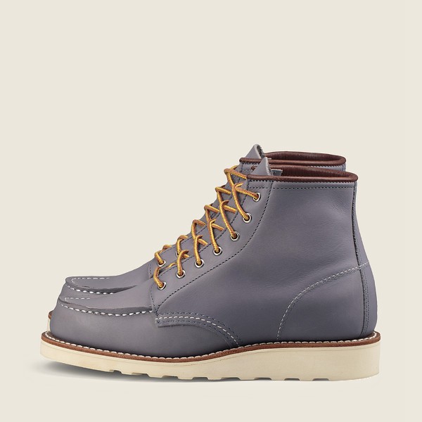 Heritage Støvler Dame - Red Wing 6-Inch Classic Moc – Short Boundary Læder - Grå - VGILMB-863